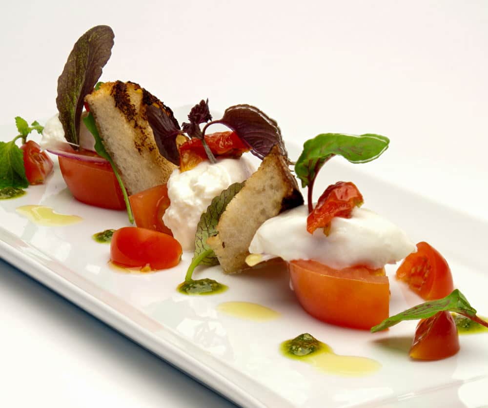 Food Photography tomato and cheese platter