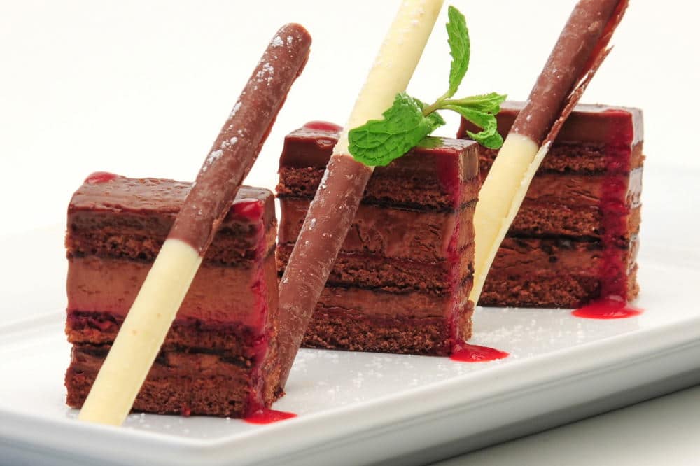 Food Photography of sculptured dessert