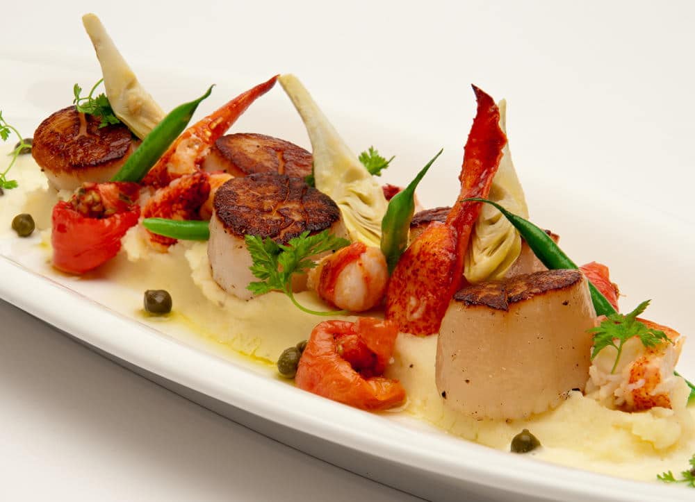 Food Photography of a scallop plate