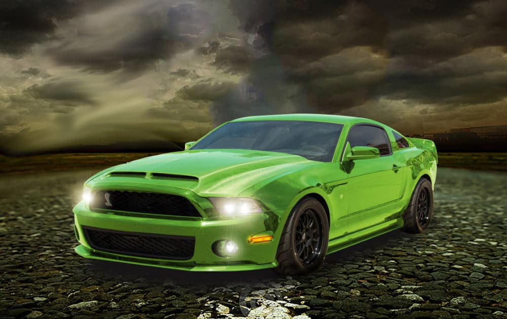 Industrial Photography of impressive sport mustang