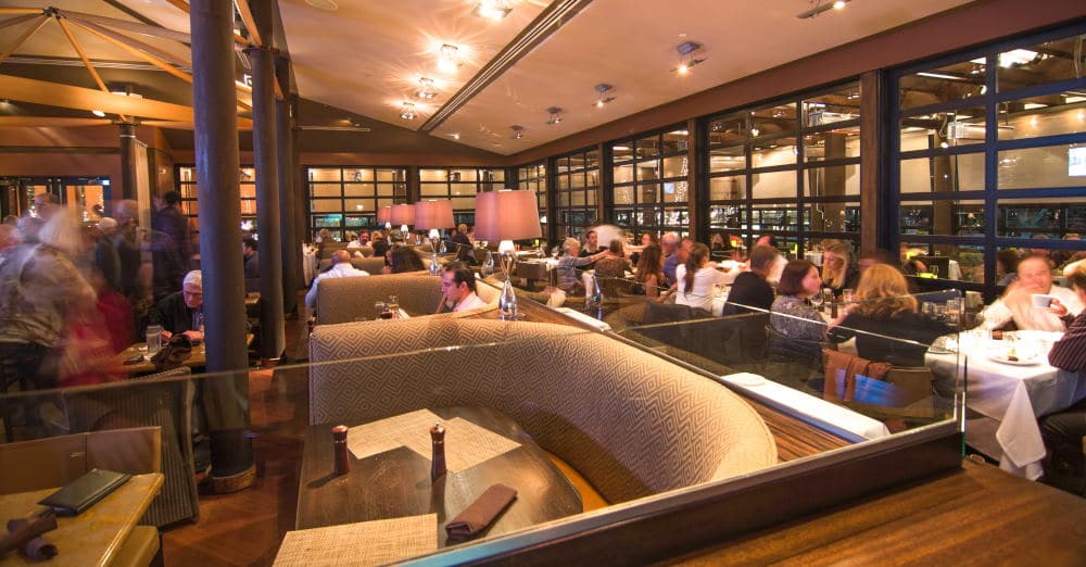Interior Photography of Bayside restaurant in Newport Beach