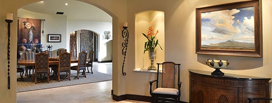 Interior design sample Photograph of a luxury vacation home photographed by GMI Product Photography Orange County.